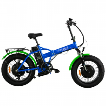 Электровелосипед Elbike Taiga 3 Twix 2000 сине-зеленый