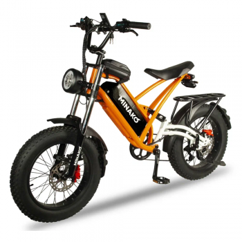 Электровелосипед Minako FOX (23Ah) Оранжевый Спицы