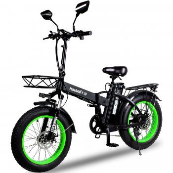 Электровелосипед Minako F10 Зеленые диски