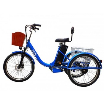 Электровелосипед GreenCamel Трайк-B (R24 500W 48V 20Ah) задний привод синий