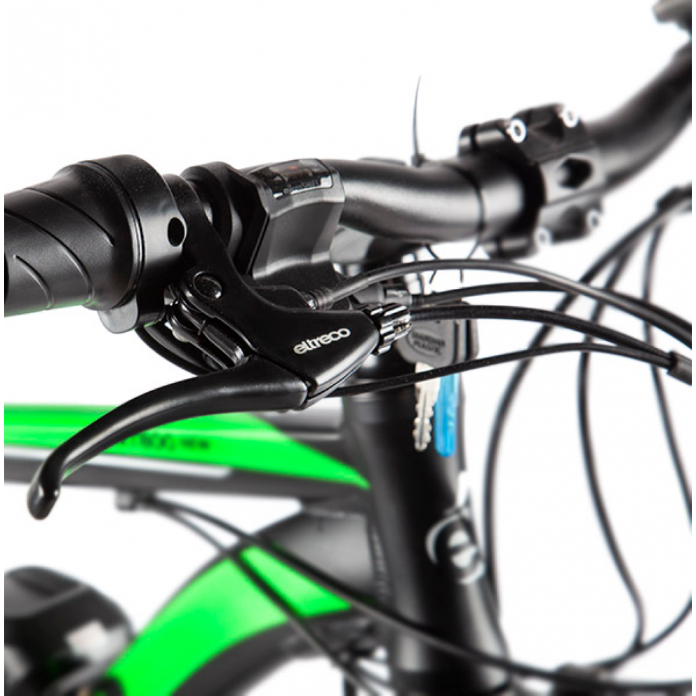 Электровелосипед Eltreco XT-800 NEW (черно-зеленый) 8