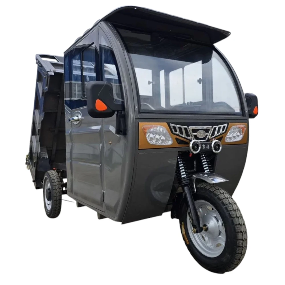 Грузовой электротрицикл Yasmand Гидравлика С900 Кабина 60V32Ah Серый 3