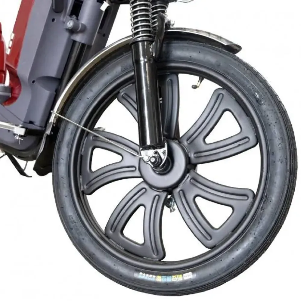 Электроскутер GreenCamel Тайфун 17 (350W 48V12Ah) быстросъем Красный 10