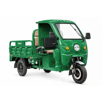 Грузовой электротрицикл Rutrike Дукат NEXT КАБИНА 1500 72V1500W Зелёный